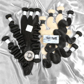 SPARK Hight Quality Wholesale Virgin Hair Vendors , Raw Virgin Brazilian Hair Products , 100% Natural Human Hair Bundles